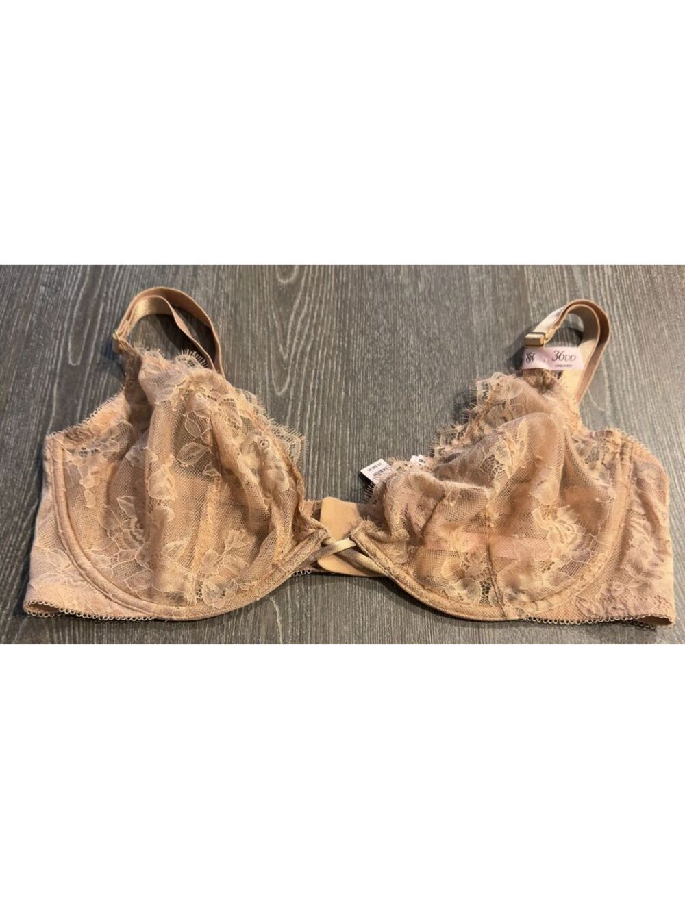 Victoria's Secret Very Sexy Denim Rose Lace Lightly Lined Plunge Bra